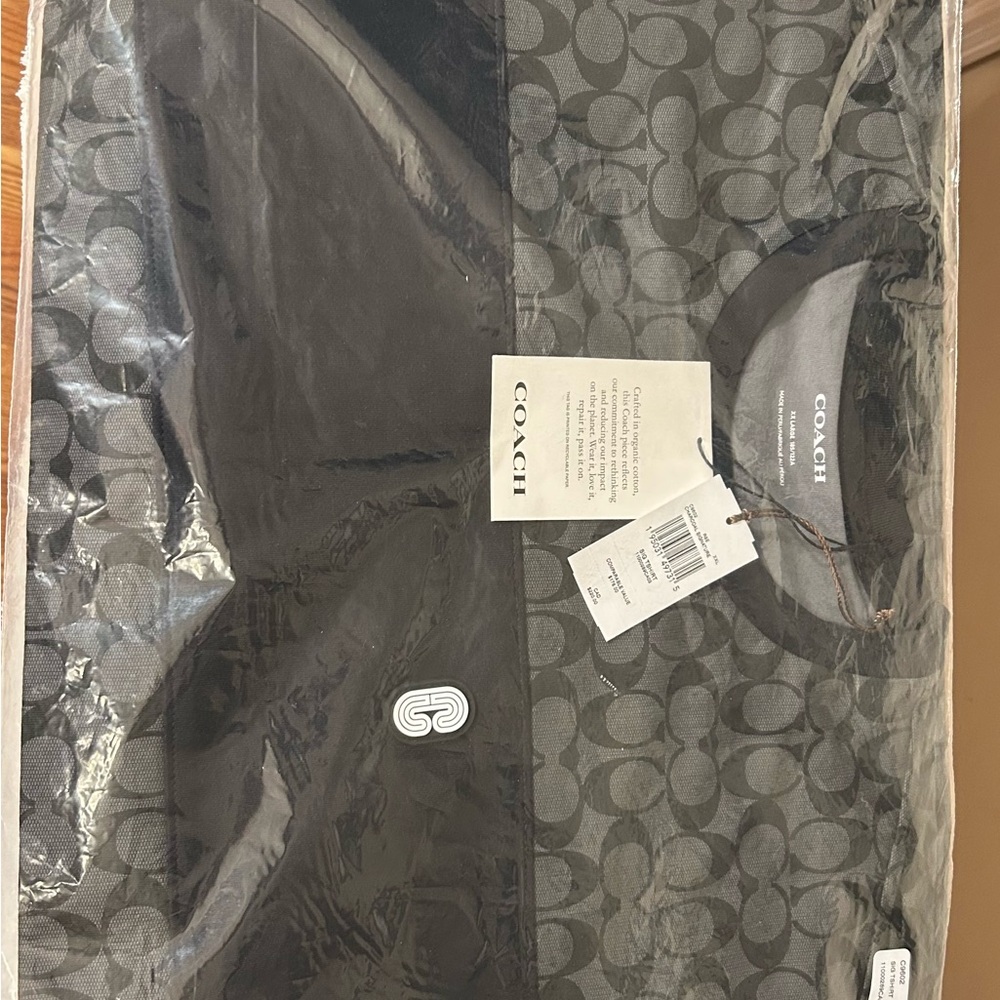 Coach XXL Charcoal Patterned Men's Shirt - Picture 2 of 3